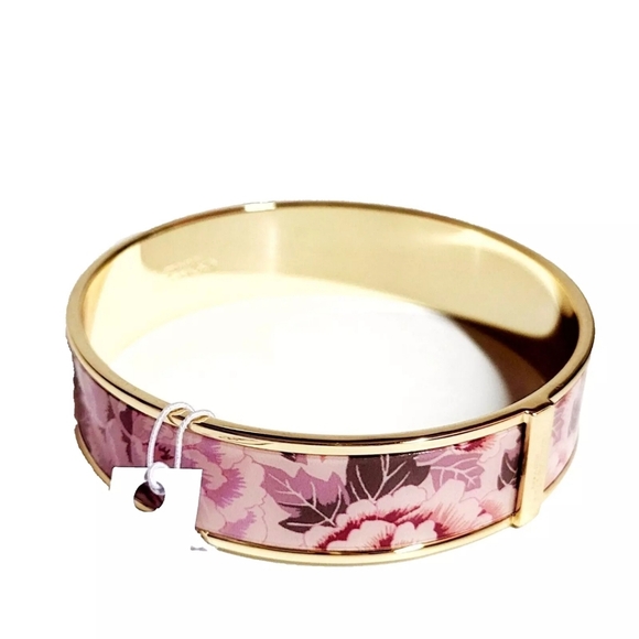 Coach Pink Floral Bangle Bracelet - Picture 4 of 11